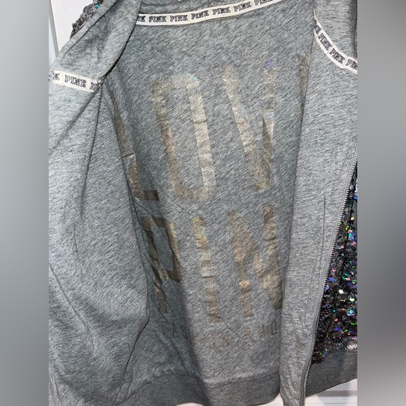 PINK - Victoria's Secret VS PINK Fashion Show 2013 Sequined Hoodie - Size Medium - Picture 5 of 13